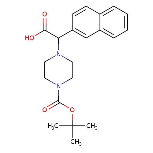 OC(=O)C(c1ccc2c(c1)cccc2)N1CCN(CC1)C(=O)OC(C)(C)C
