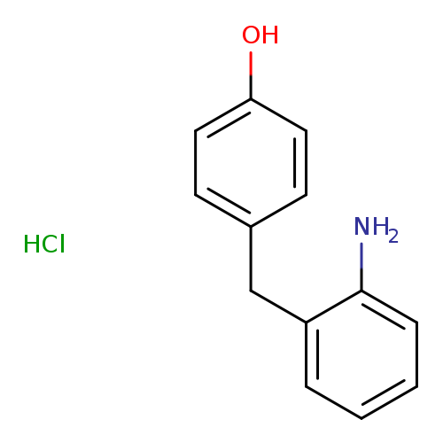 Oc1ccc(cc1)Cc1ccccc1N.Cl
