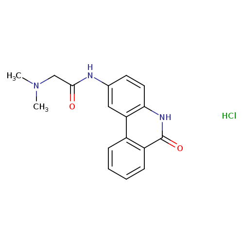 CN(CC(=O)Nc1ccc2c(c1)c1ccccc1c(=O)[nH]2)C.Cl