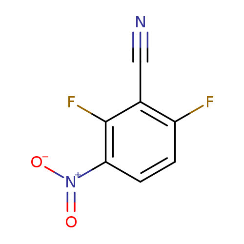 N#Cc1c(F)ccc(c1F)[N+](=O)[O-]