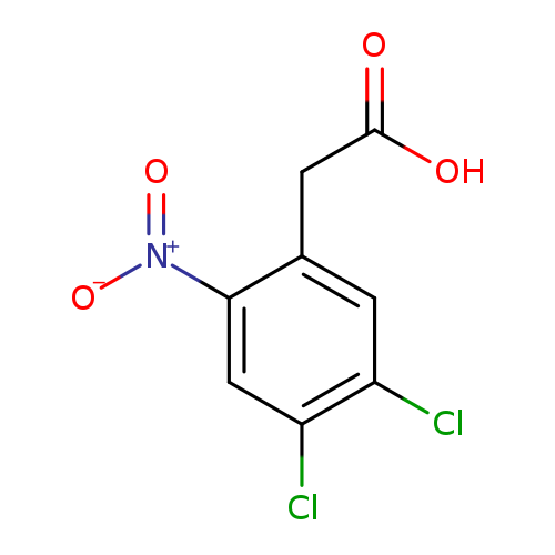 OC(=O)Cc1cc(Cl)c(cc1[N+](=O)[O-])Cl