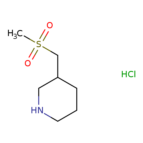 CS(=O)(=O)CC1CCCNC1.Cl