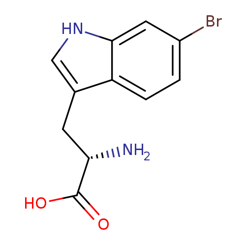 OC(=O)[C@H](Cc1c[nH]c2c1ccc(c2)Br)N