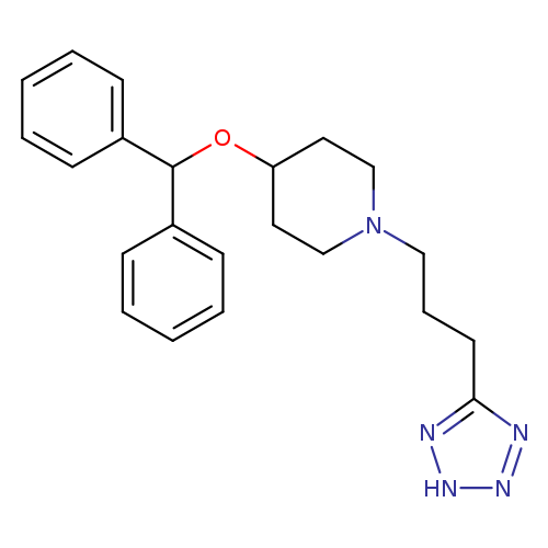 c1ccc(cc1)C(c1ccccc1)OC1CCN(CC1)CCCc1n[nH]nn1