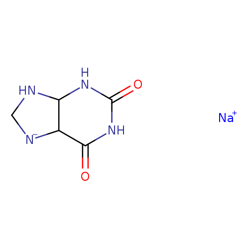 O=C1NC2NC[N-]C2C(=O)N1.[Na+]