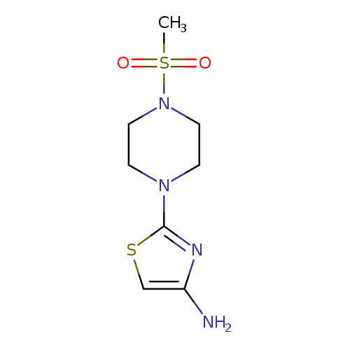 Nc1csc(n1)N1CCN(CC1)S(=O)(=O)C