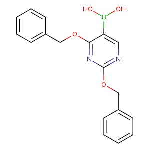 OB(c1cnc(nc1OCc1ccccc1)OCc1ccccc1)O