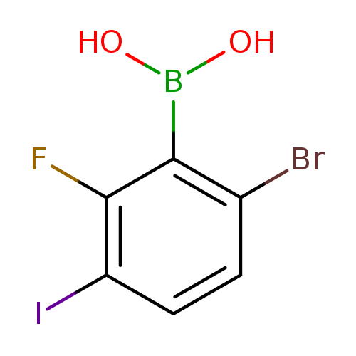 OB(c1c(Br)ccc(c1F)I)O