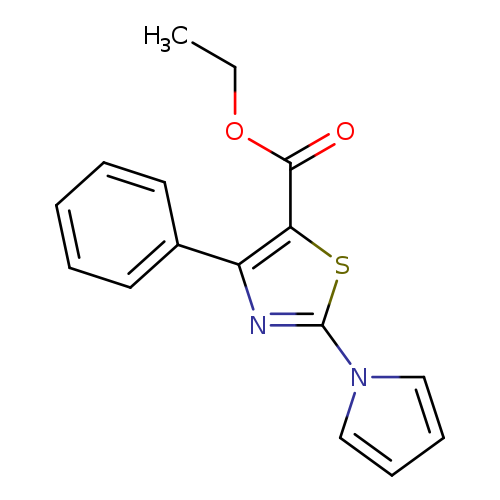 CCOC(=O)c1sc(nc1c1ccccc1)n1cccc1