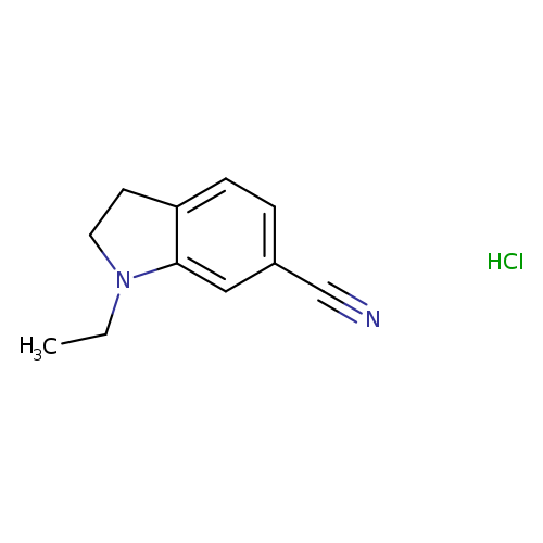 CCN1CCc2c1cc(C#N)cc2.Cl