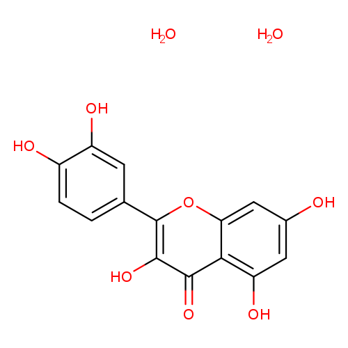 Oc1cc(O)c2c(c1)oc(c(c2=O)O)c1ccc(c(c1)O)O.O.O