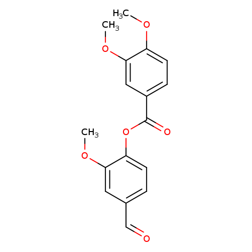O=Cc1ccc(c(c1)OC)OC(=O)c1ccc(c(c1)OC)OC