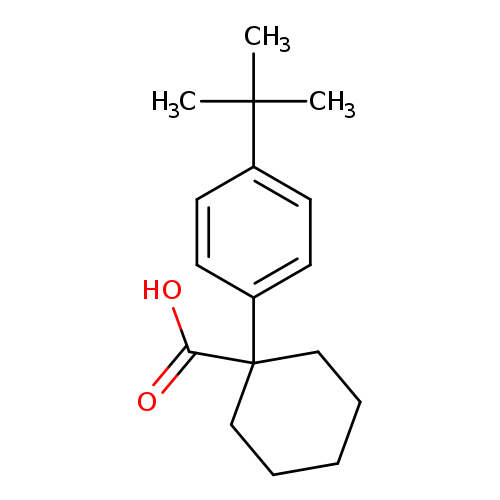 OC(=O)C1(CCCCC1)c1ccc(cc1)C(C)(C)C