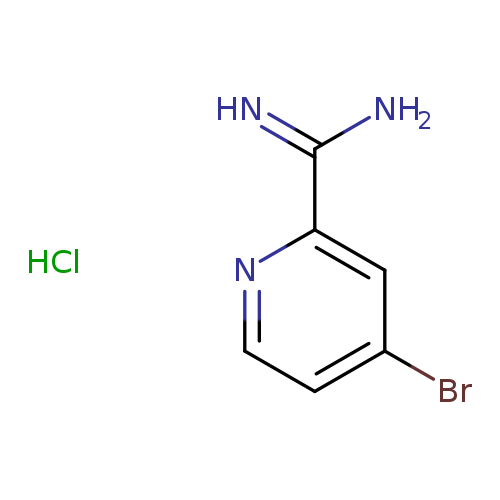 NC(=N)c1cc(Br)ccn1.Cl