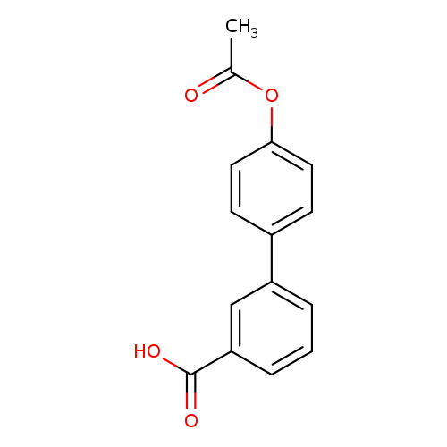 CC(=O)Oc1ccc(cc1)c1cccc(c1)C(=O)O