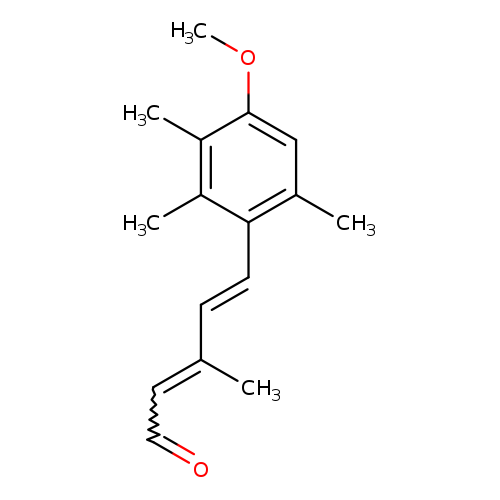 O=CC=C(/C=C/c1c(C)cc(c(c1C)C)OC)C