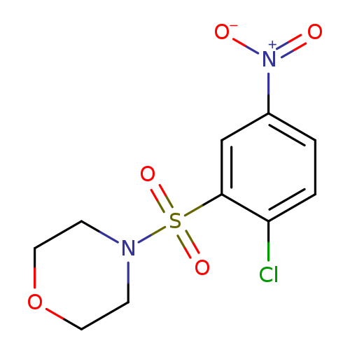 Clc1ccc(cc1S(=O)(=O)N1CCOCC1)[N+](=O)[O-]