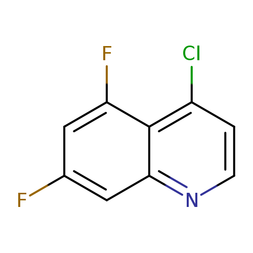 Fc1cc(F)c2c(c1)nccc2Cl