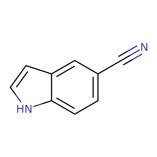 N#Cc1ccc2c(c1)cc[nH]2