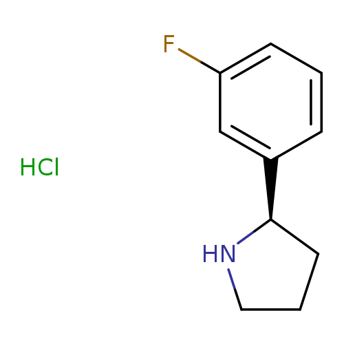 Fc1cccc(c1)[C@H]1CCCN1.Cl