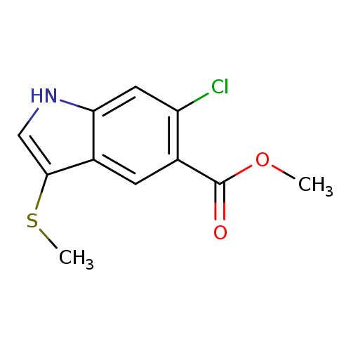 COC(=O)c1cc2c(SC)c[nH]c2cc1Cl