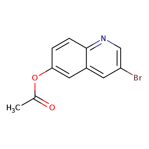 CC(=O)Oc1ccc2c(c1)cc(cn2)Br