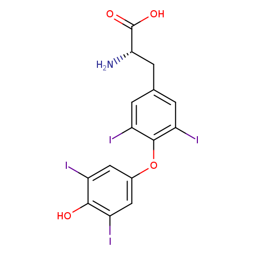 OC(=O)[C@H](Cc1cc(I)c(c(c1)I)Oc1cc(I)c(c(c1)I)O)N