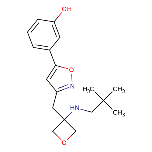 Oc1cccc(c1)c1onc(c1)CC1(COC1)NCC(C)(C)C