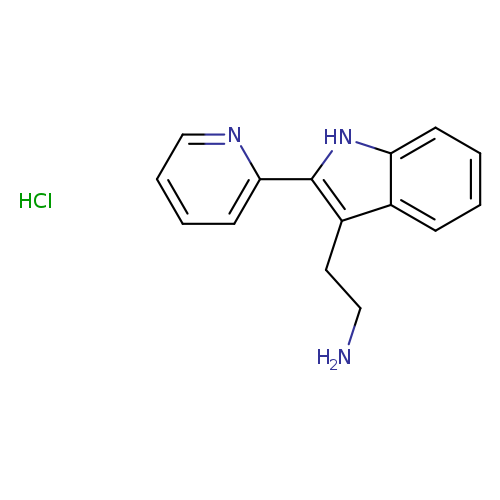 NCCc1c([nH]c2c1cccc2)c1ccccn1.Cl