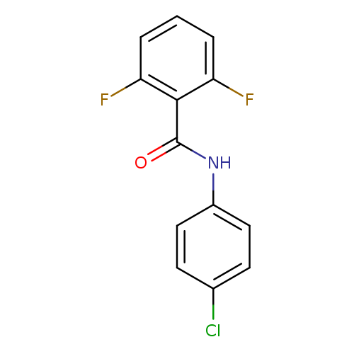 O=C(c1c(F)cccc1F)Nc1ccc(cc1)Cl