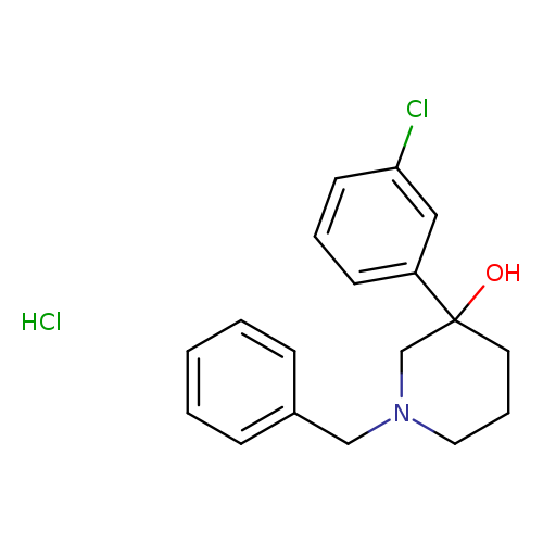 Clc1cccc(c1)C1(O)CCCN(C1)Cc1ccccc1.Cl