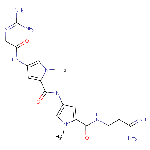 NC(=N)CCNC(=O)c1cc(cn1C)NC(=O)c1cc(cn1C)NC(=O)CN=C(N)N