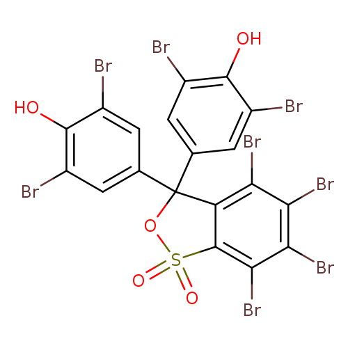 Oc1c(Br)cc(cc1Br)C1(OS(=O)(=O)c2c1c(Br)c(Br)c(c2Br)Br)c1cc(Br)c(c(c1)Br)O
