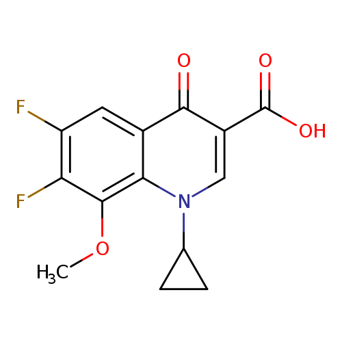 COc1c(F)c(F)cc2c1n(cc(c2=O)C(=O)O)C1CC1