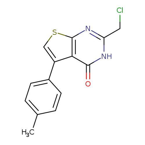 ClCc1nc2scc(c2c(=O)[nH]1)c1ccc(cc1)C