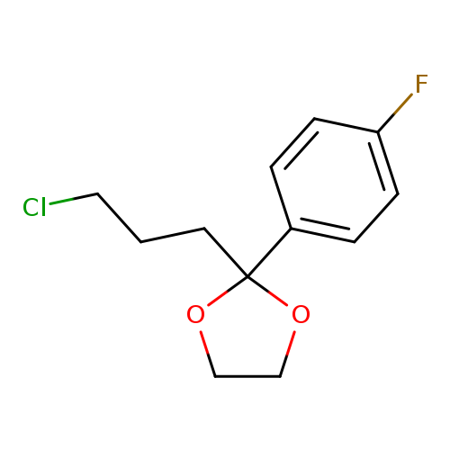 ClCCCC1(OCCO1)c1ccc(cc1)F