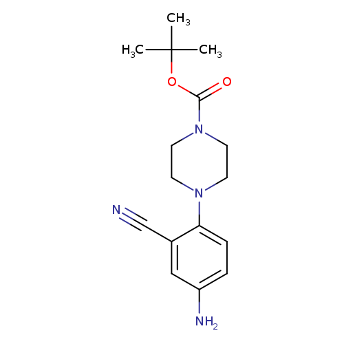 N#Cc1cc(N)ccc1N1CCN(CC1)C(=O)OC(C)(C)C