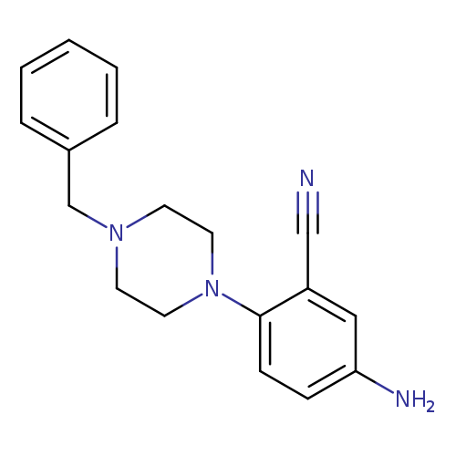 N#Cc1cc(N)ccc1N1CCN(CC1)Cc1ccccc1