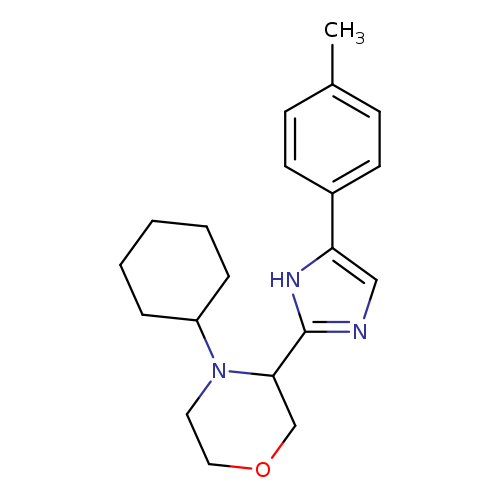 Cc1ccc(cc1)c1cnc([nH]1)C1COCCN1C1CCCCC1