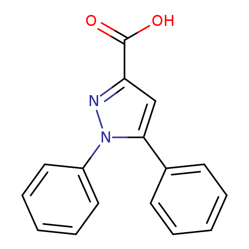 OC(=O)c1cc(n(n1)c1ccccc1)c1ccccc1