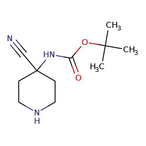 N#CC1(CCNCC1)NC(=O)OC(C)(C)C