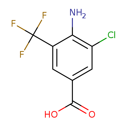 OC(=O)c1cc(Cl)c(c(c1)C(F)(F)F)N