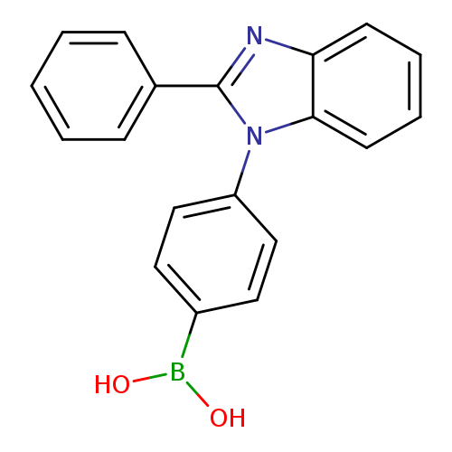 OB(c1ccc(cc1)n1c(nc2c1cccc2)c1ccccc1)O