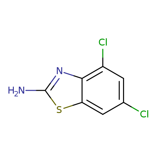 Clc1cc(Cl)c2c(c1)sc(n2)N