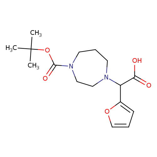 O=C(N1CCCN(CC1)C(c1ccco1)C(=O)O)OC(C)(C)C