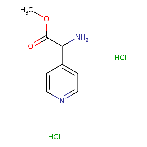 COC(=O)C(c1ccncc1)N.Cl.Cl