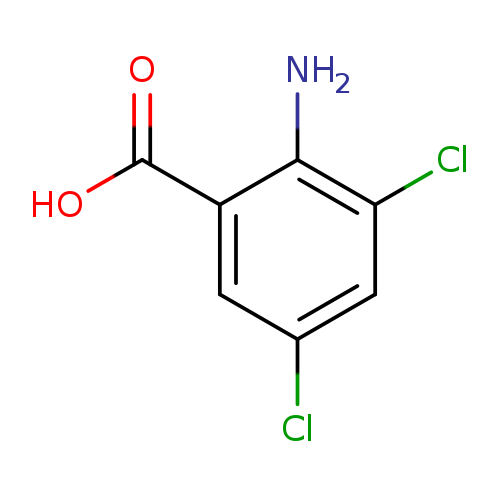 Clc1cc(Cl)c(c(c1)C(=O)O)N