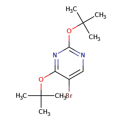 Brc1cnc(nc1OC(C)(C)C)OC(C)(C)C