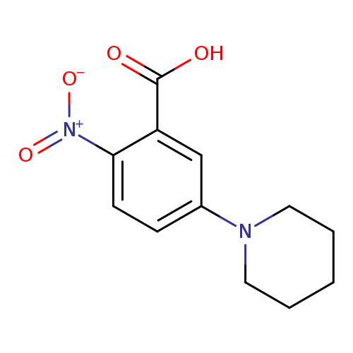 OC(=O)c1cc(ccc1[N+](=O)[O-])N1CCCCC1