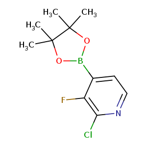 CC1(C)OB(OC1(C)C)c1ccnc(c1F)Cl
